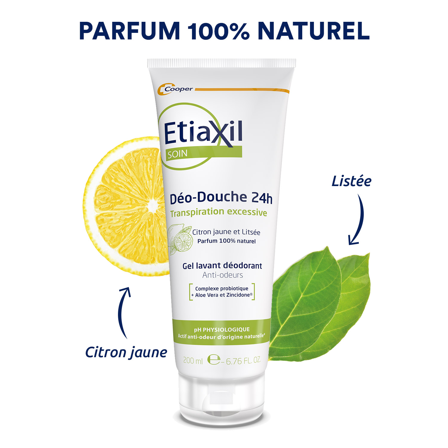 Etiaxil Care Deo-Douche Protection 24H Deodorant - Deodorant Probiotic  Shower Gel, citrus