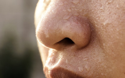La transpiration du visage