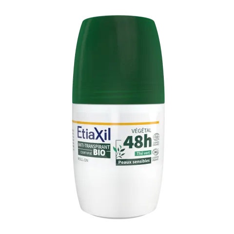 Etiaxil Anti-transpirant Végétal 48h certifié BIO parfum thé vert