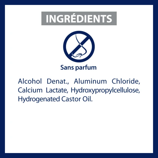 Ingrédients Etiaxil détranspirant pour peaux sensibles
