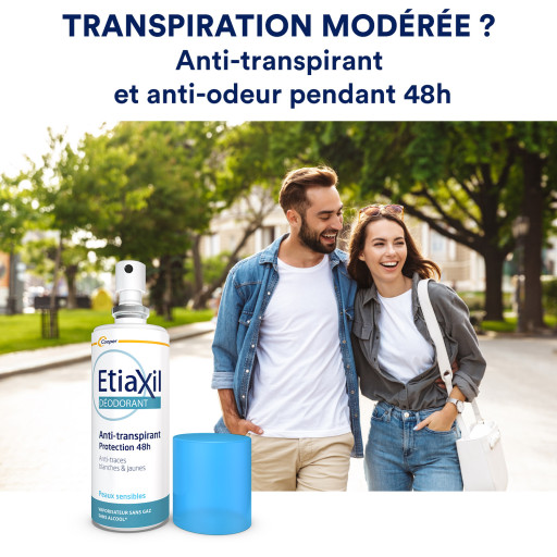 Etiaxil Anti-transpirant Protection 48h Spray sans gaz 100ml