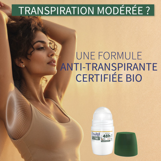 Etiaxil Anti-transpirant Végétal 48h certifié BIO parfum coco