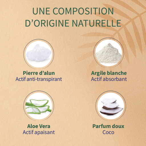 Etiaxil Anti-transpirant Végétal 48h certifié BIO parfum coco
