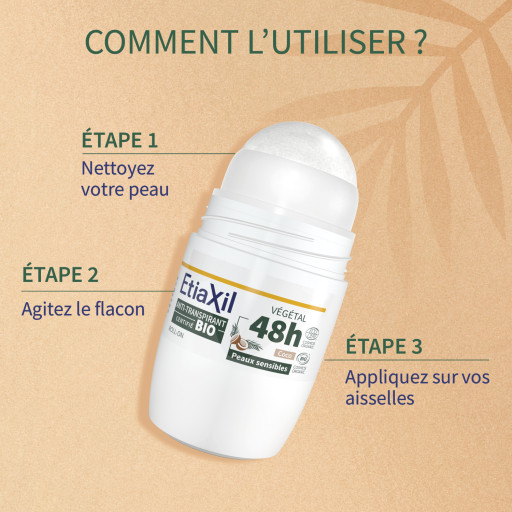 Etiaxil Anti-transpirant Végétal 48h certifié BIO parfum coco