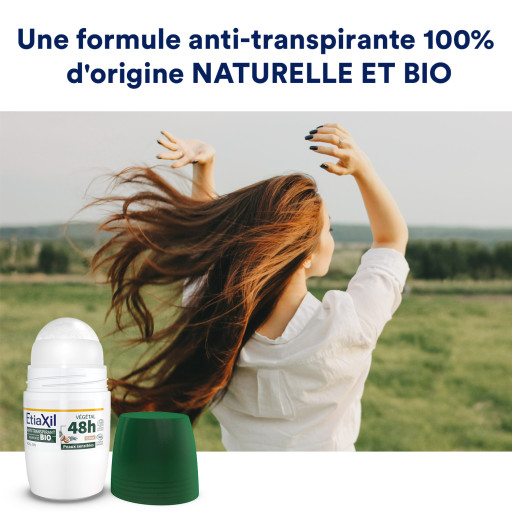 Etiaxil Anti-transpirant Végétal 48h certifié BIO parfum coco