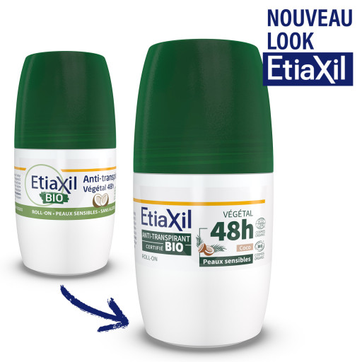 Etiaxil Anti-transpirant Végétal 48h certifié BIO parfum coco