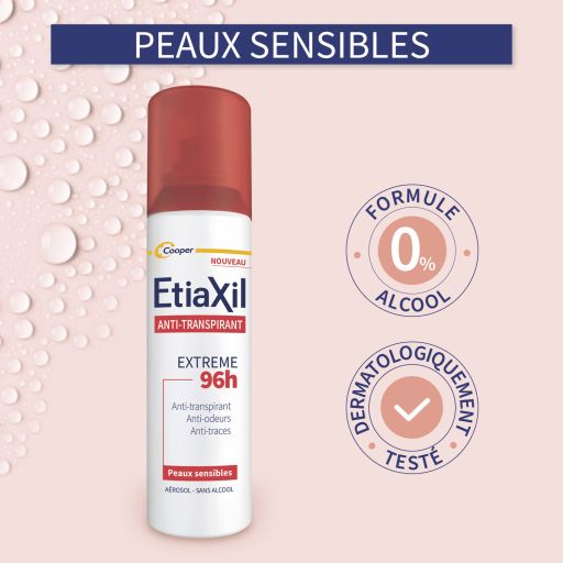 Etiaxil Anti-transpirant Aérosol Extrême 96h 