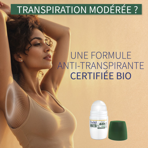 Etiaxil Anti-transpirant Végétal 48h certifié BIO parfum thé vert